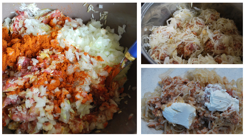 Une recette hongroise, la choucroute avec des boules de viande