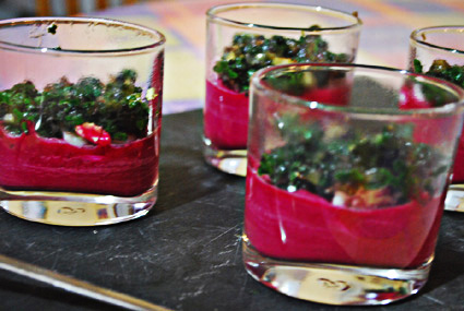 Verrine de betterave rouge au fromage blanc de chèvre de Sylvain